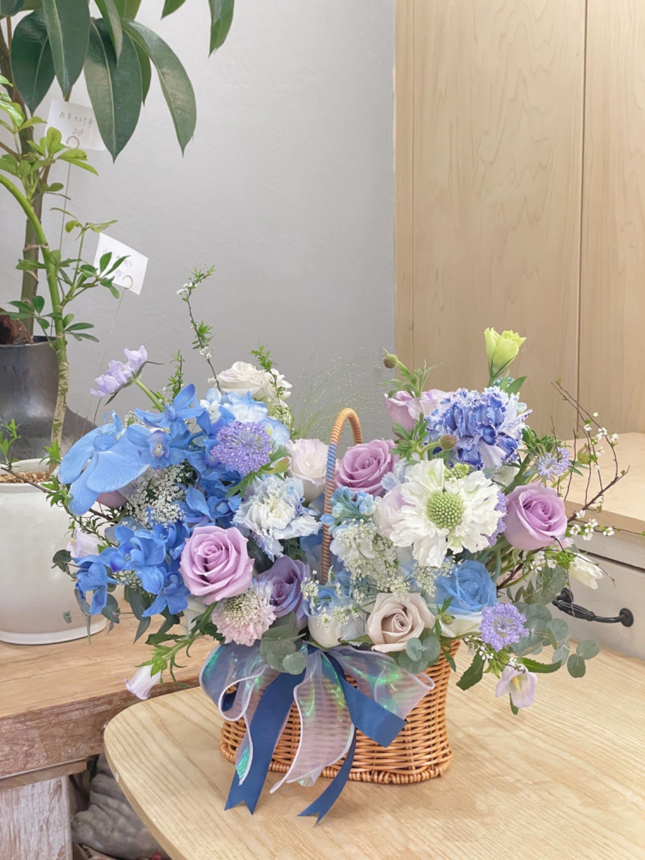 Blue and Purple Color Mix Basket（L Size）