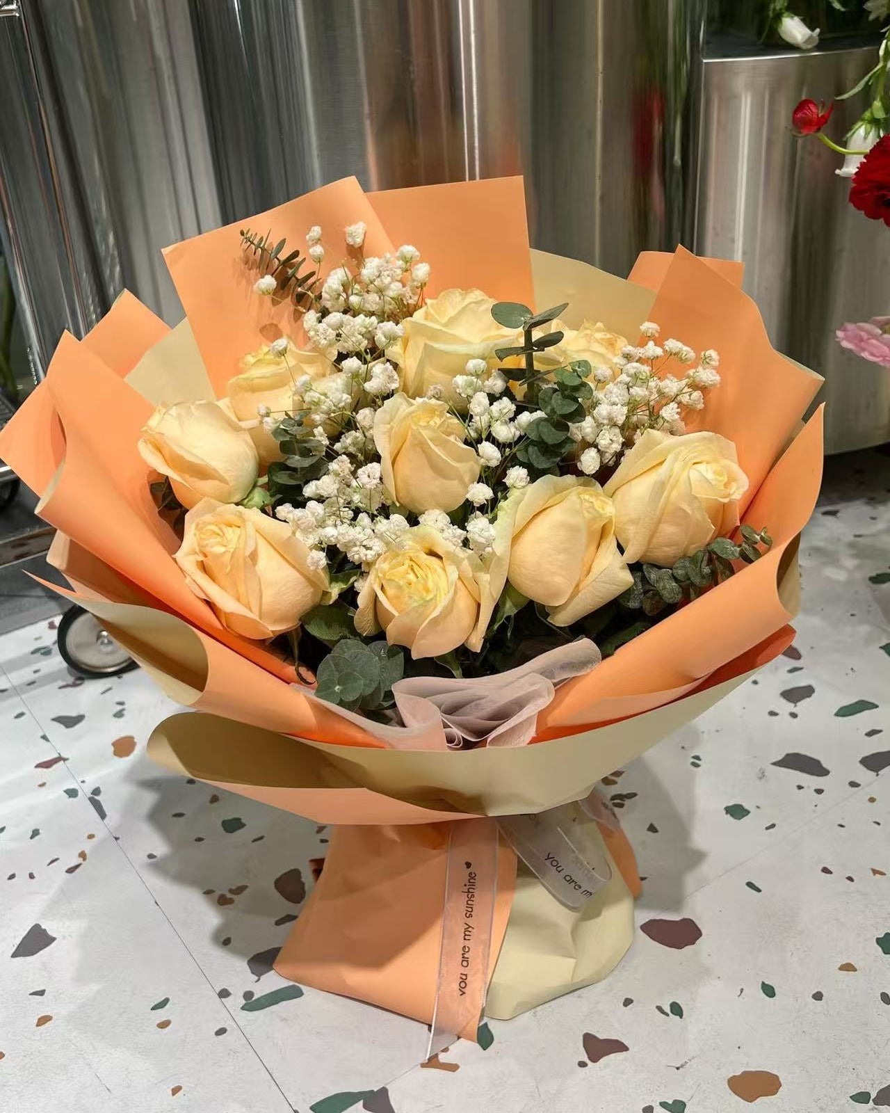 Golden Champagne Blessing