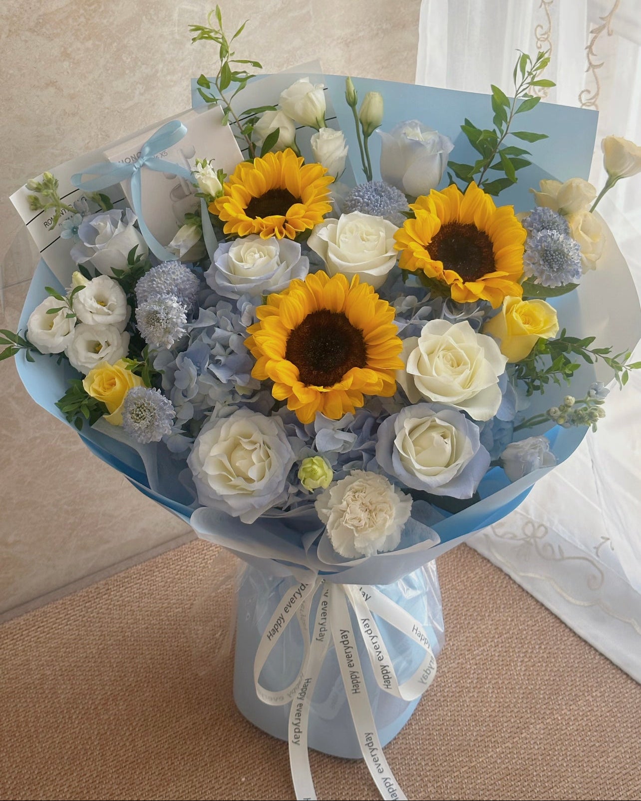 Graduation Bouquet Light Blue