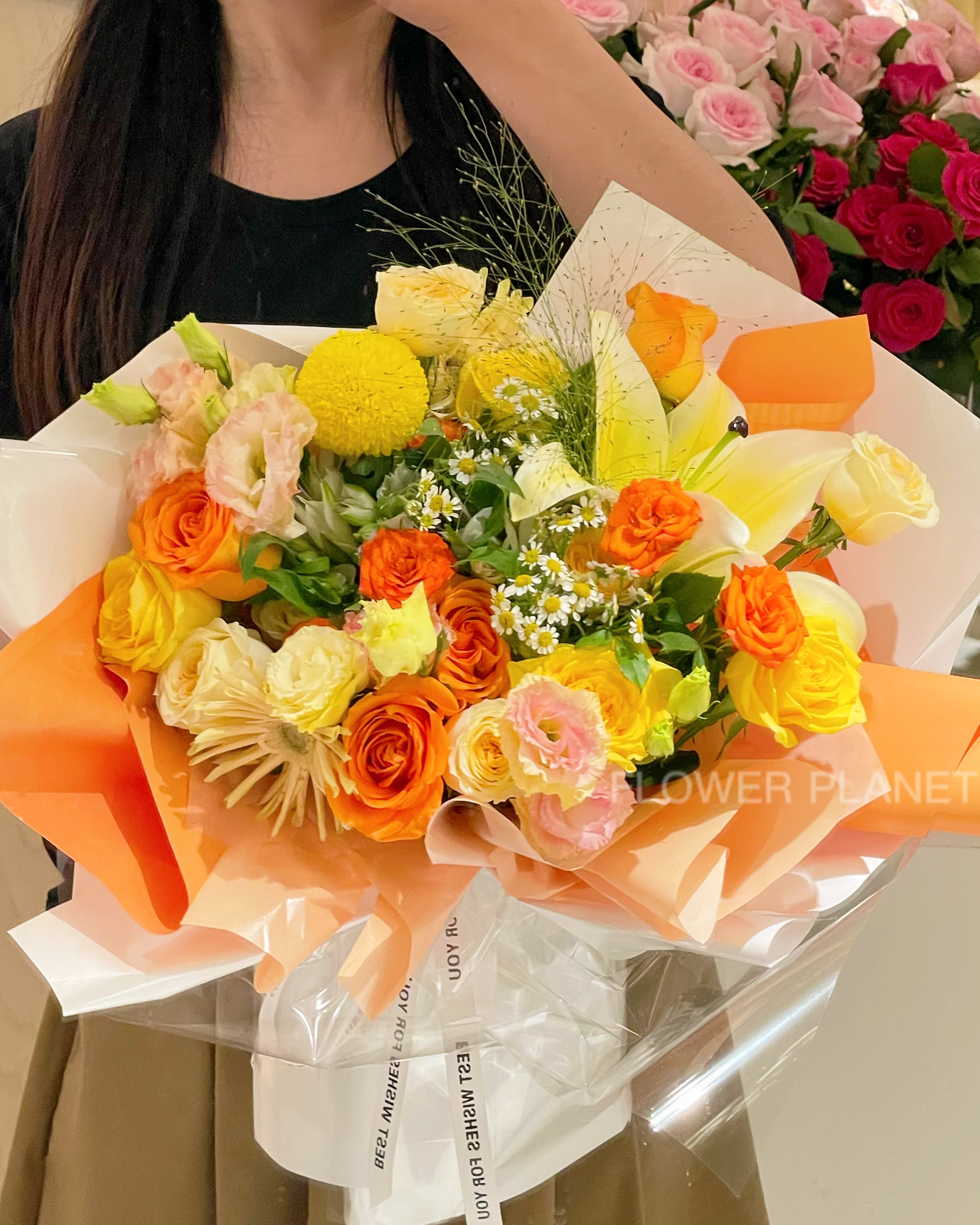 Yellow&Orange Color Theme Bouquet（L Size）